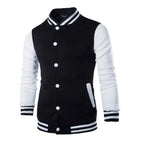 Hoodies Men Baseball Jacket Men Fashion Design Wine Red Mens Slim Fit College Varsity Jacket Men Harajuku Boy Sweatshirt