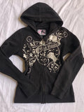 Hoodies Women 2000s Clothes Y2k Vintage Harajuku Flower Graphic Zip-up Hooded Punk Hot Girl High Street Hoodie Casual Sweatshirt