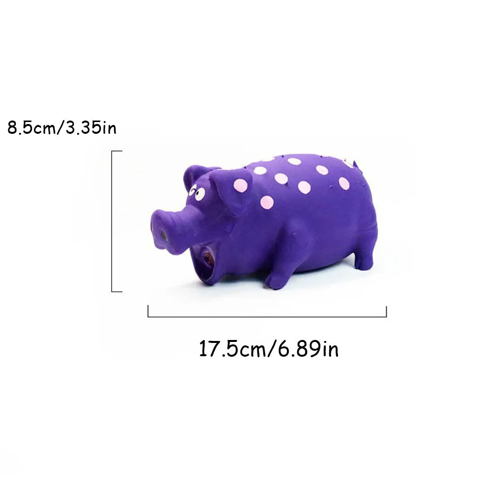 Squeaky Pig Dog Toy – Durable Latex Chew & Molar Toy for Dogs