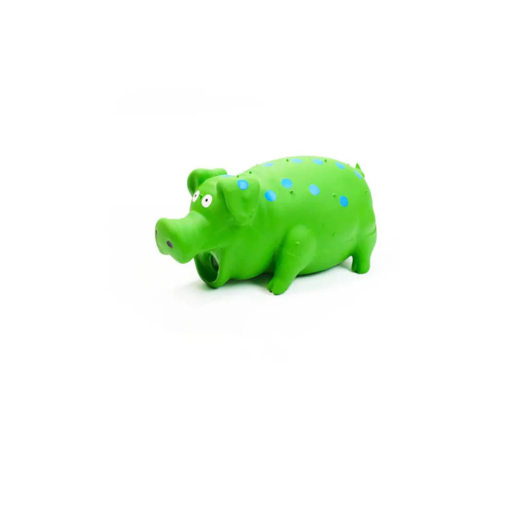 Squeaky Pig Dog Toy – Durable Latex Chew & Molar Toy for Dogs