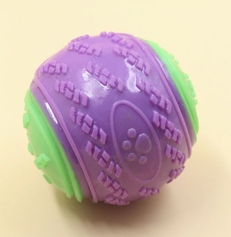 Squeaky Dog Ball Toy – TPR Teeth Cleaning & Interactive Chew Toy for Dogs