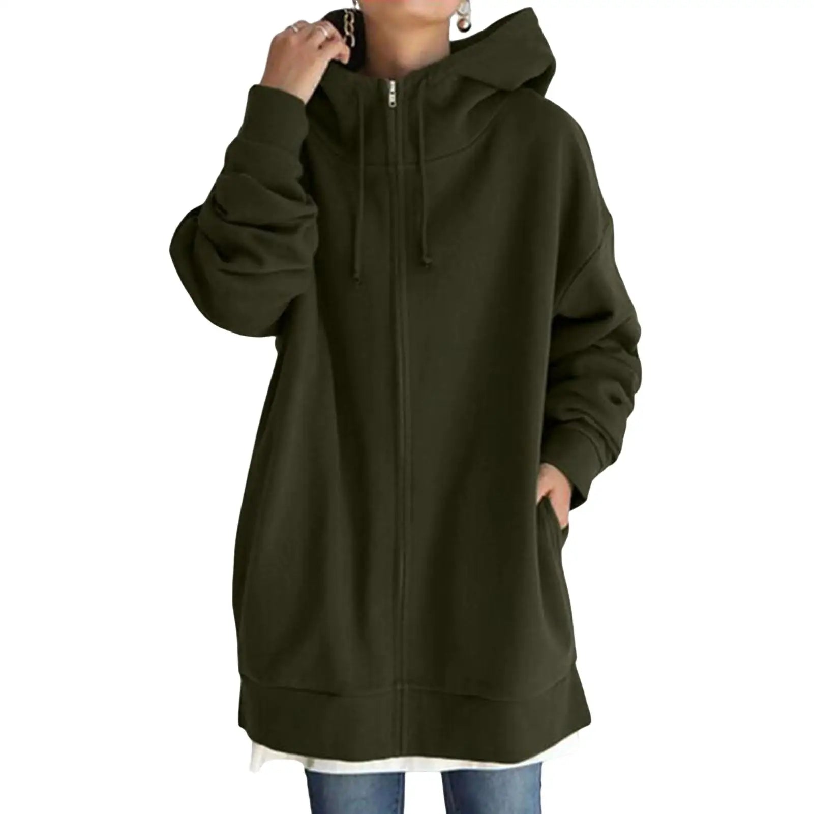 The Terra-Tone Aesthetic Oversized Zip Hoodie