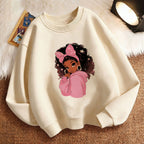 Y2k Children's Sweatshirt Pullover Spring 90S Fashion Gilrs Design Crew Neck Graphic Print Hoodie Girl Kids Hoody
