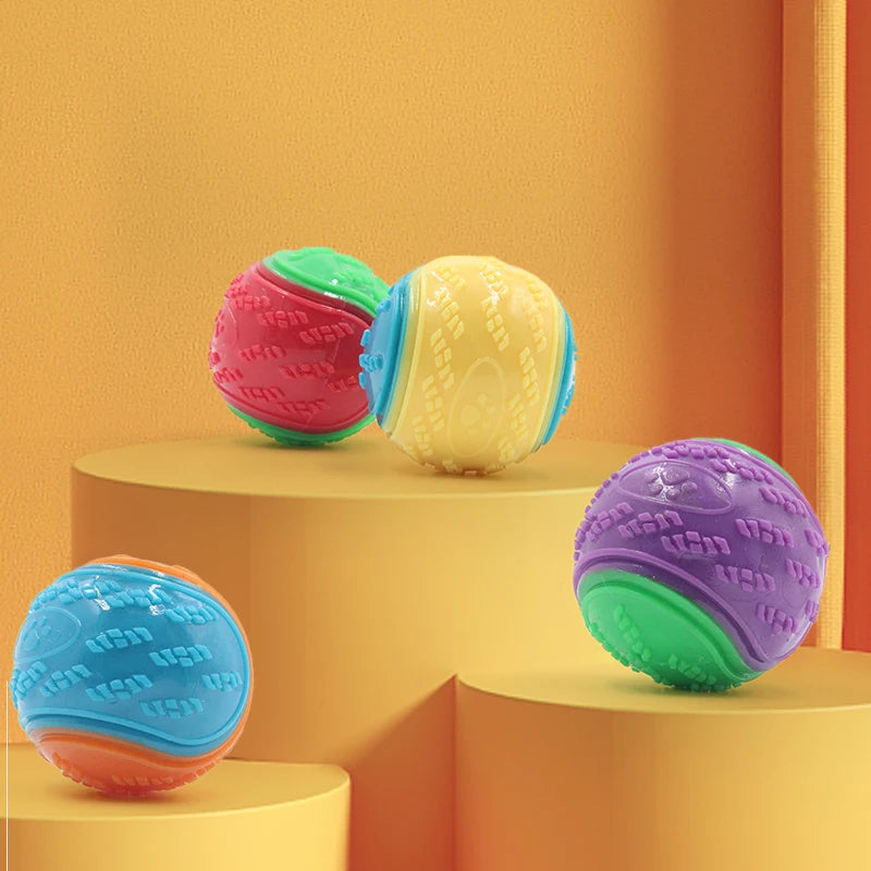 Squeaky Dog Ball Toy – TPR Teeth Cleaning & Interactive Chew Toy for Dogs