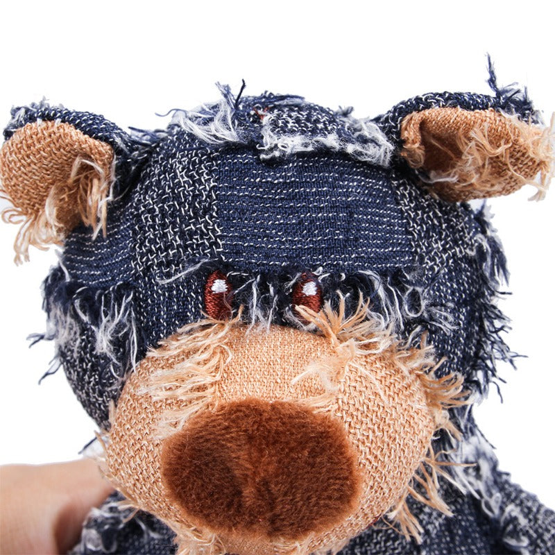 Plush Teddy Bear Dog Toy – Squeaky Soundmaking Chew & Teeth Grinding Toy