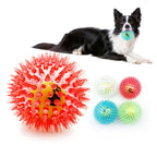 Spiky Rubber Tennis Ball Dog Toy – Squeaky Chew & Grind Toy for All Dog Sizes