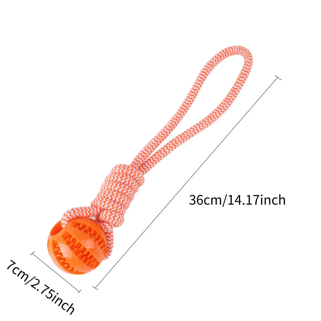 Cotton Rope Dog Toy – Treat-Dispensing Teeth Cleaning & Training Ball