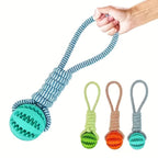 Cotton Rope Dog Toy – Treat-Dispensing Teeth Cleaning & Training Ball