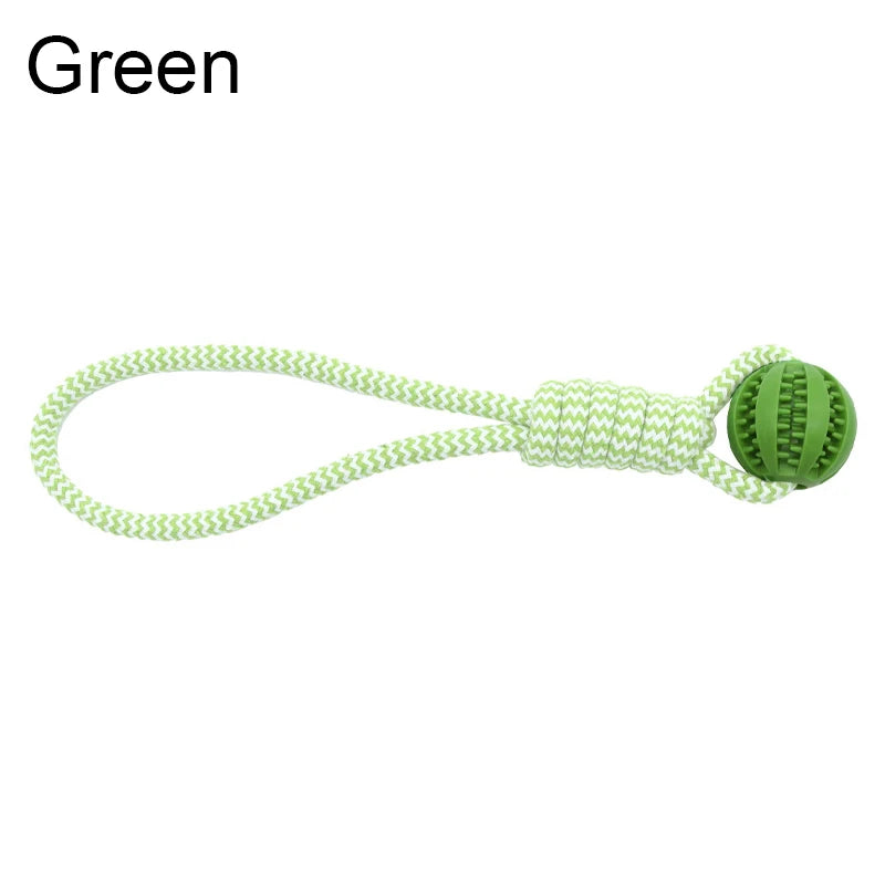 Cotton Rope Dog Toy – Treat-Dispensing Teeth Cleaning & Training Ball