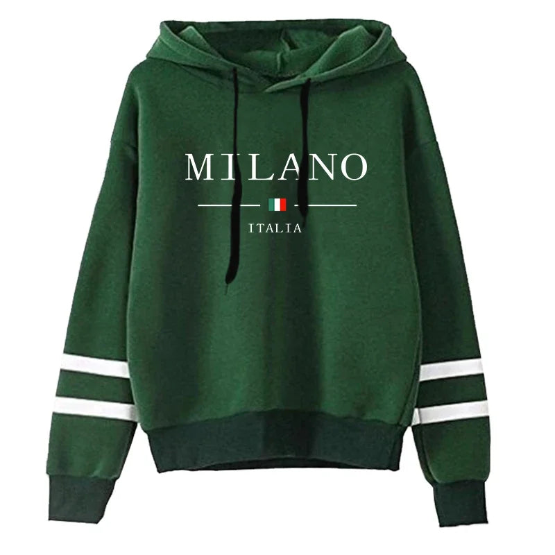 Stripe Jogging Pullover Hoodie