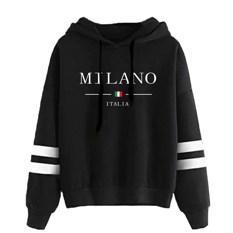 Stripe Jogging Pullover Hoodie