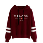 Hoodies Womens Sweatshirts Hot Sales Printing Daily Versatile Pullovers Stripe Jogging Sports Clothing Casual Woman Hooded Tops