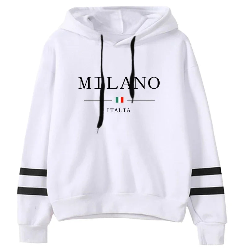 Stripe Jogging Pullover Hoodie