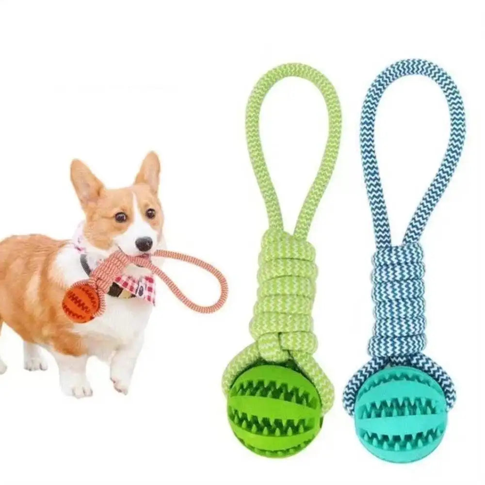 Cotton Rope Dog Toy – Treat-Dispensing Teeth Cleaning & Training Ball