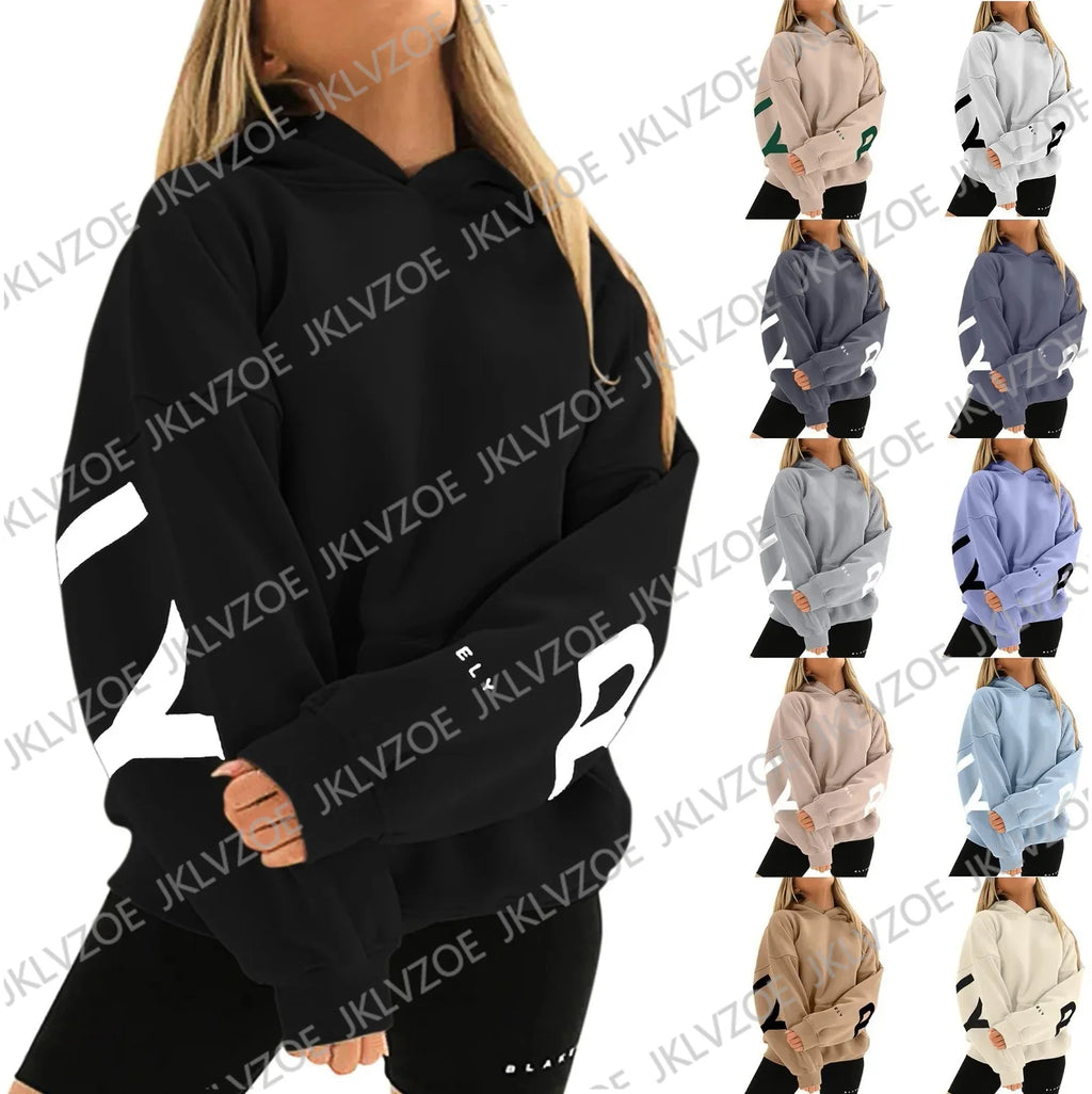 Y2K Couple Sleeve-Print Hoodie