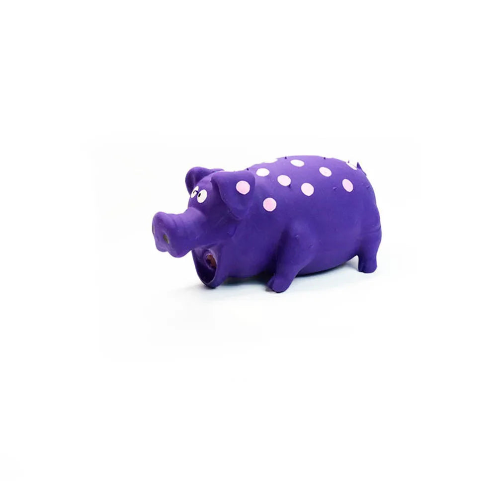 Squeaky Pig Dog Toy – Durable Latex Chew & Molar Toy for Dogs