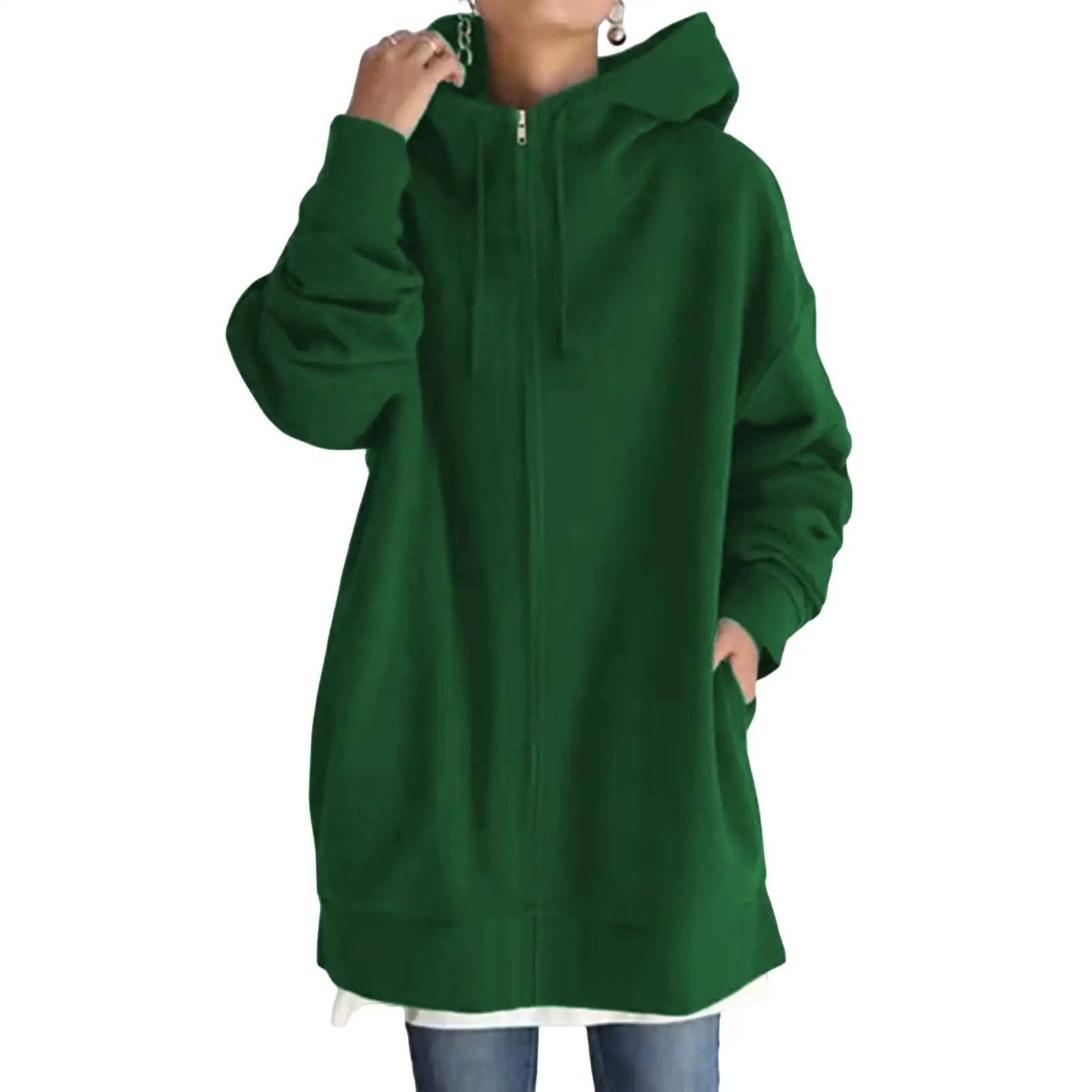 The Terra-Tone Aesthetic Oversized Zip Hoodie