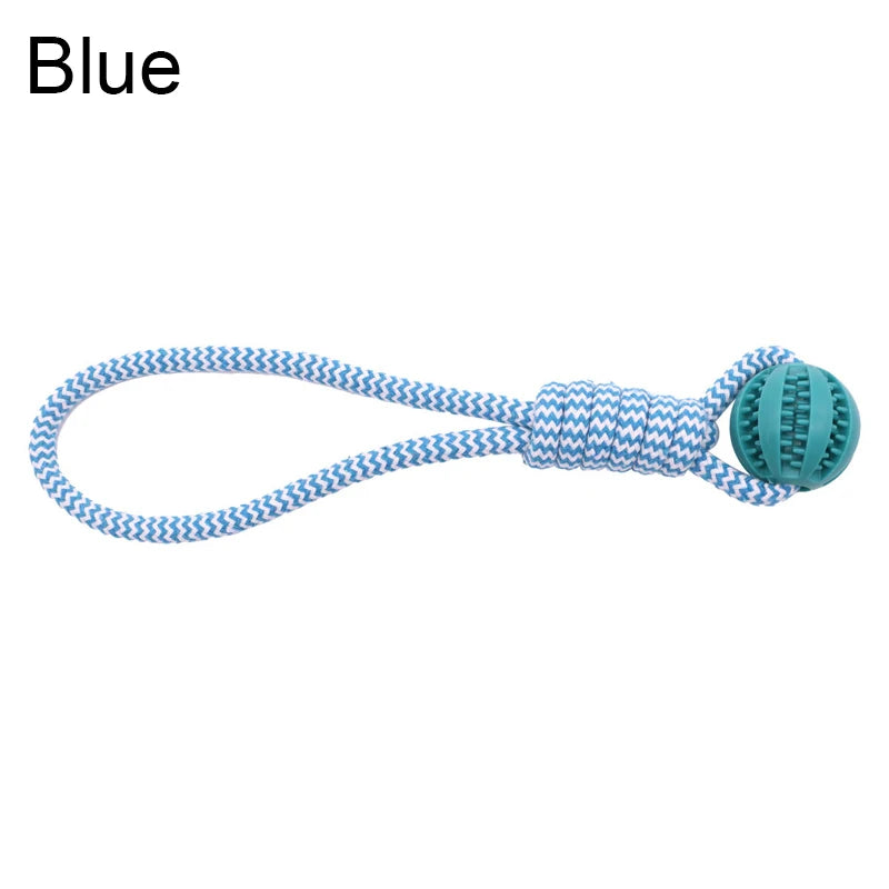 Cotton Rope Dog Toy – Treat-Dispensing Teeth Cleaning & Training Ball