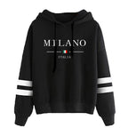 Hoodies Womens Sweatshirts Hot Sales Printing Daily Versatile Pullovers Stripe Jogging Sports Clothing Casual Woman Hooded Tops