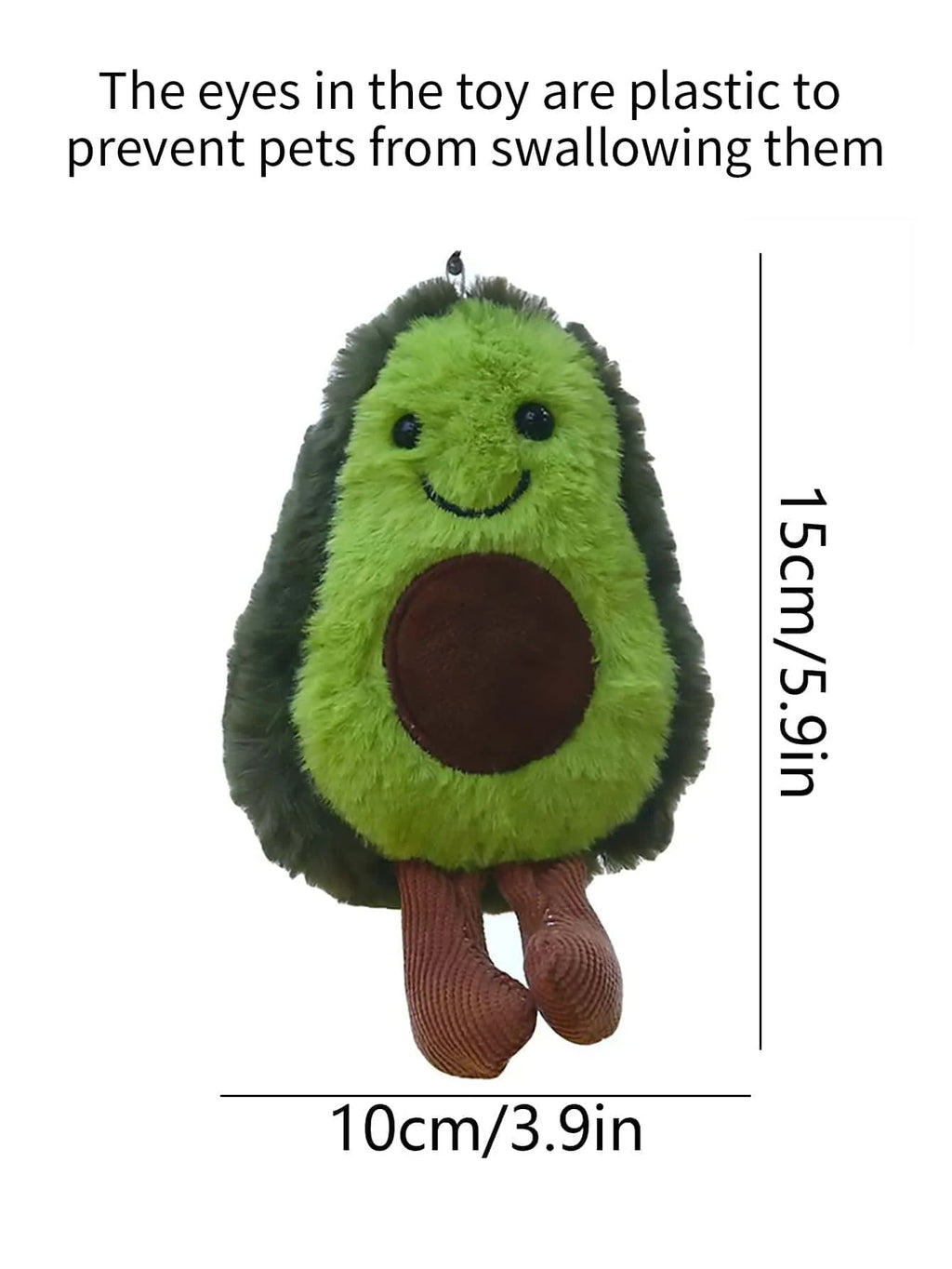 Cute Avocado Plush Dog Toy – Squeaky Companion Toy for Small & Medium Dogs