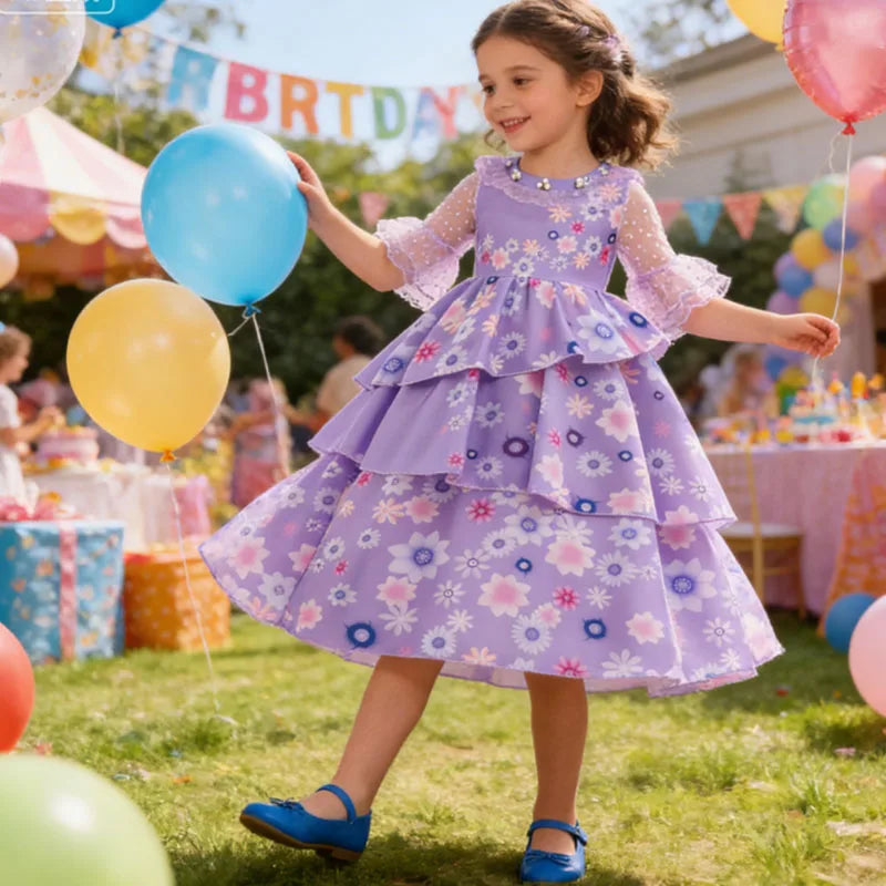 Floral Princess Costume Dress Set