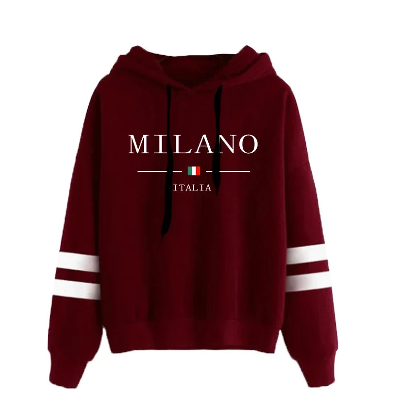 Stripe Jogging Pullover Hoodie