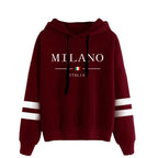 Hoodies Womens Sweatshirts Hot Sales Printing Daily Versatile Pullovers Stripe Jogging Sports Clothing Casual Woman Hooded Tops