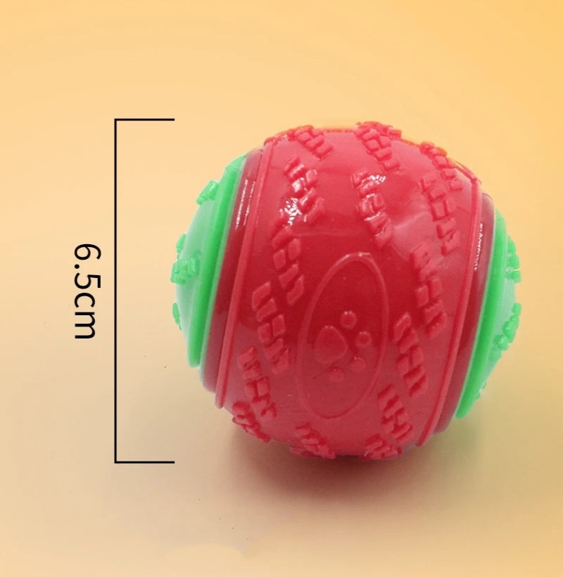 Squeaky Dog Ball Toy – TPR Teeth Cleaning & Interactive Chew Toy for Dogs