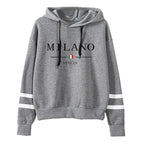 Hoodies Womens Sweatshirts Hot Sales Printing Daily Versatile Pullovers Stripe Jogging Sports Clothing Casual Woman Hooded Tops