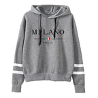 Hoodies Womens Sweatshirts Hot Sales Printing Daily Versatile Pullovers Stripe Jogging Sports Clothing Casual Woman Hooded Tops