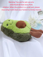 Cute Avocado Plush Dog Toy – Squeaky Companion Toy for Small & Medium Dogs