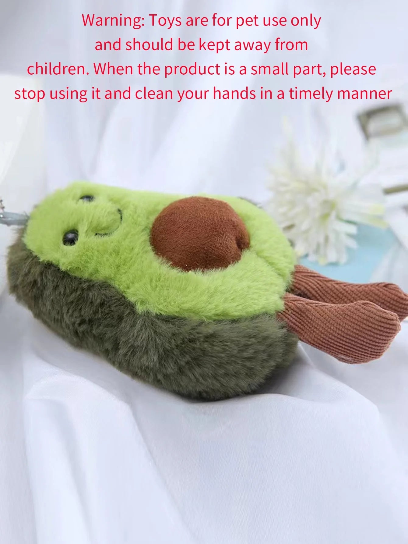Cute Avocado Plush Dog Toy – Squeaky Companion Toy for Small & Medium Dogs