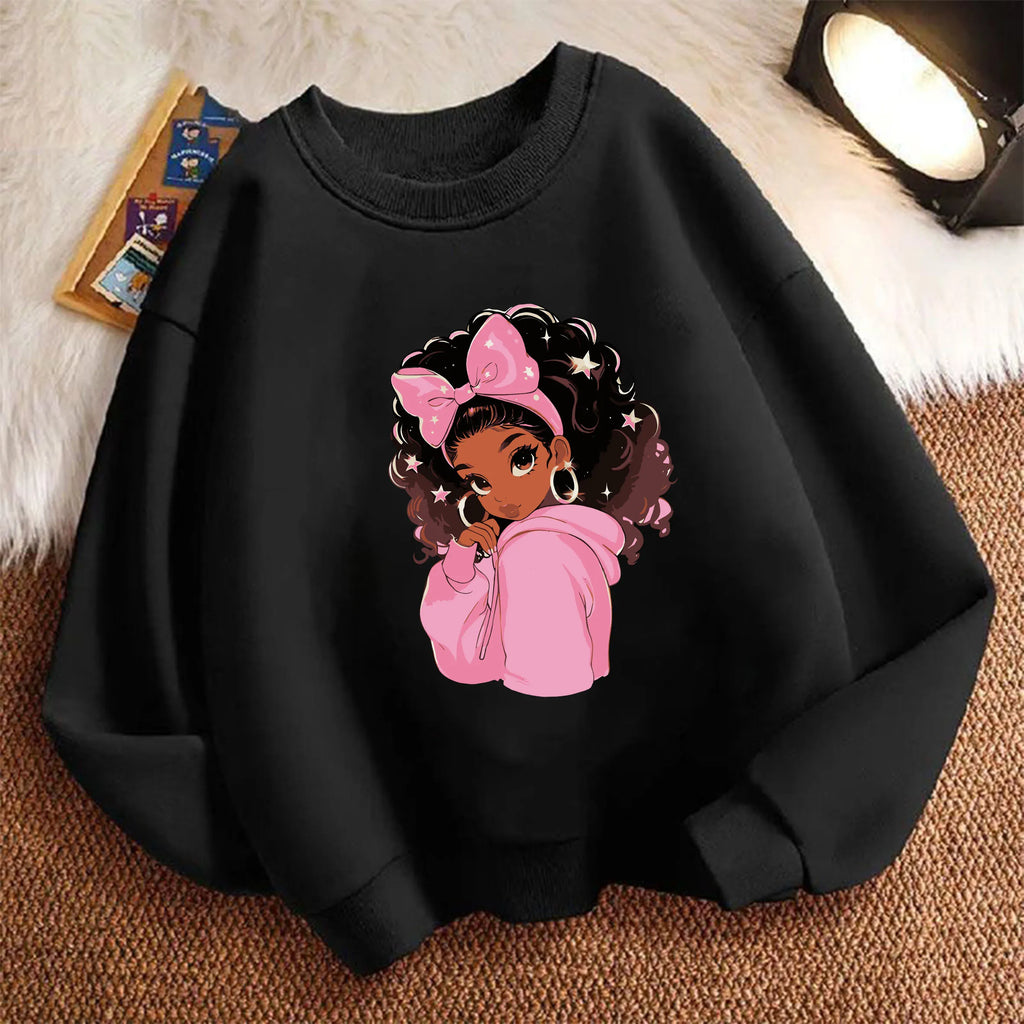 Y2k Children's Sweatshirt Pullover Spring 90S Fashion Gilrs Design Crew Neck Graphic Print Hoodie Girl Kids Hoody