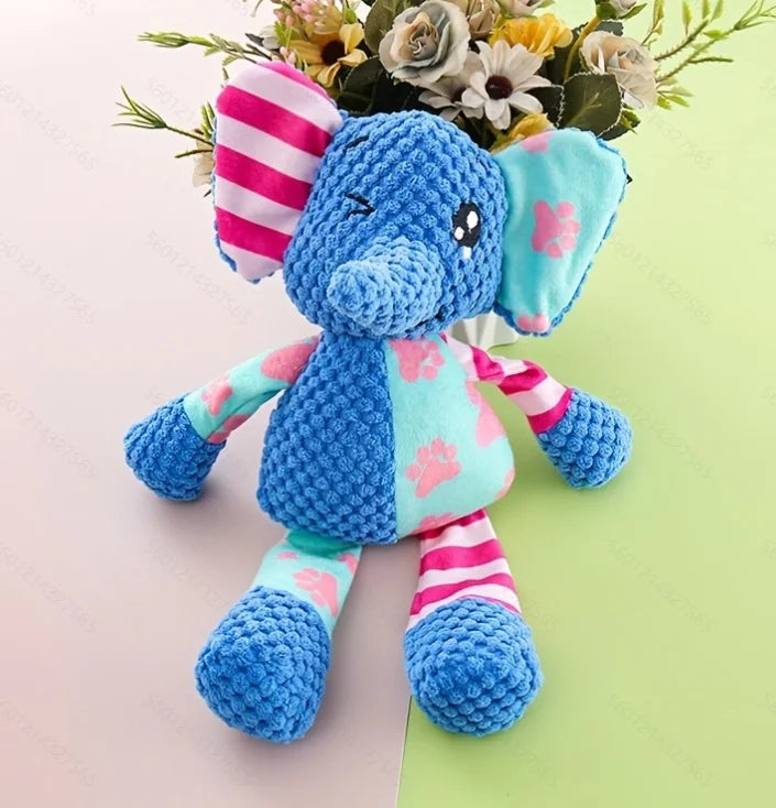 Plush Animal Dog Toy Set – Squeaky Bite-Resistant Puzzle Toys for Dogs & Cats