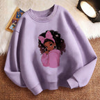 Y2k Children's Sweatshirt Pullover Spring 90S Fashion Gilrs Design Crew Neck Graphic Print Hoodie Girl Kids Hoody