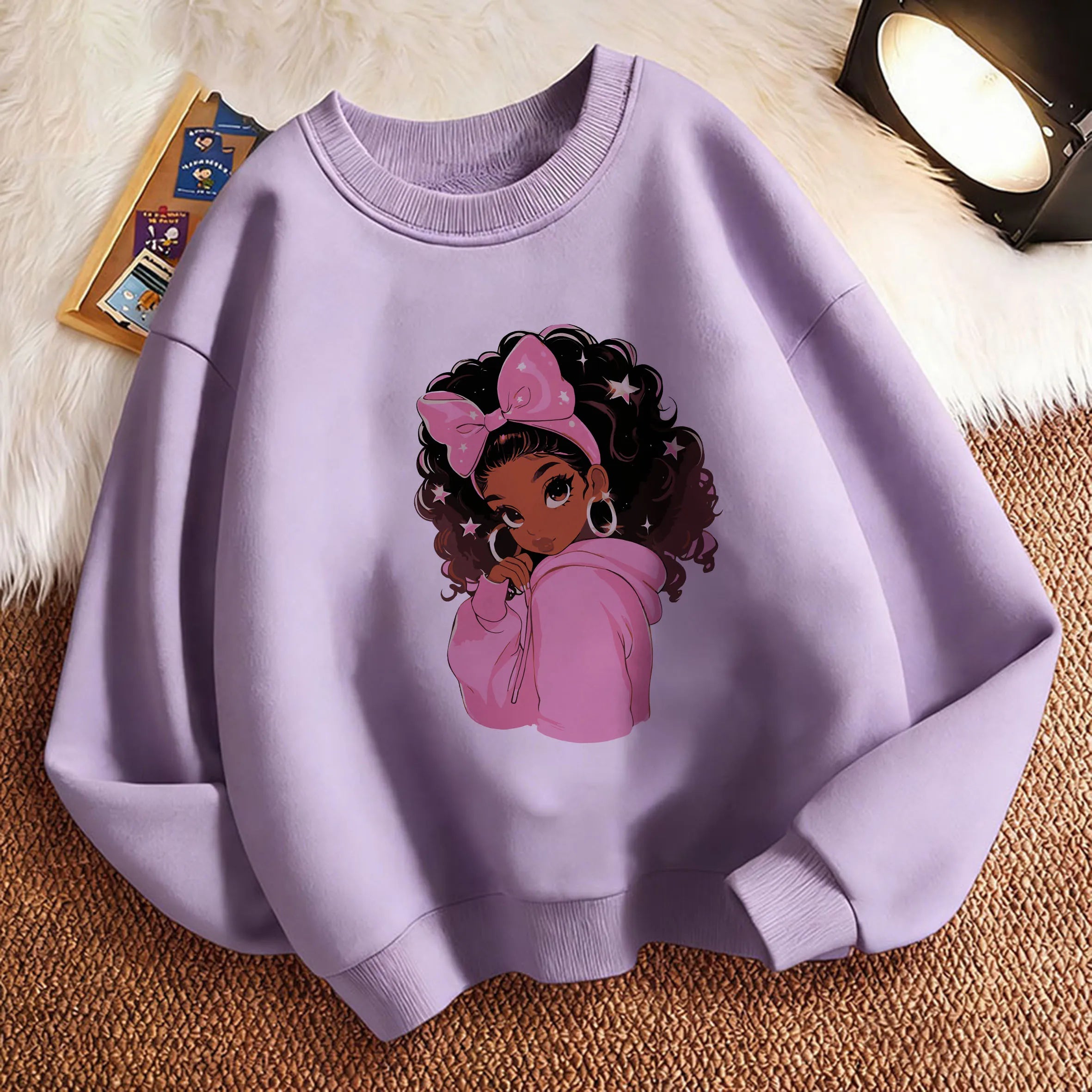 Y2k Children's Sweatshirt Pullover Spring 90S Fashion Gilrs Design Crew Neck Graphic Print Hoodie Girl Kids Hoody