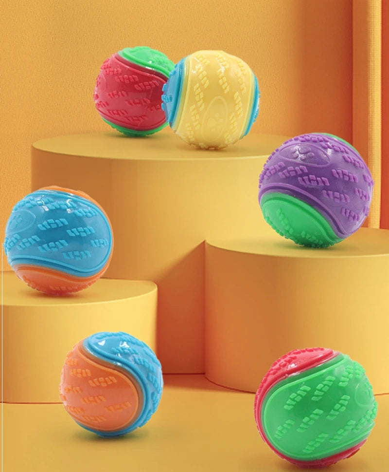 Squeaky Dog Ball Toy – TPR Teeth Cleaning & Interactive Chew Toy for Dogs