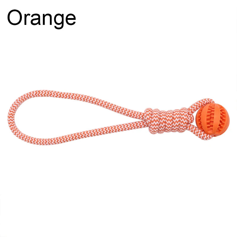 Cotton Rope Dog Toy – Treat-Dispensing Teeth Cleaning & Training Ball