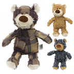 Plush Teddy Bear Dog Toy – Squeaky Soundmaking Chew & Teeth Grinding Toy
