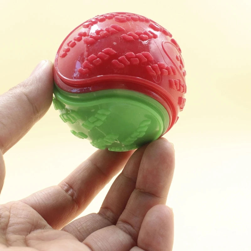 Squeaky Dog Ball Toy – TPR Teeth Cleaning & Interactive Chew Toy for Dogs