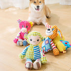 Plush Animal Dog Toy Set – Squeaky Bite-Resistant Puzzle Toys for Dogs & Cats